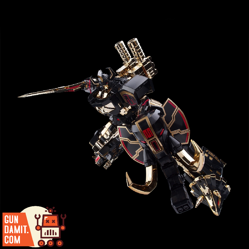 Sentinel Furai Model Megazord black limited close-up chest and head detail Sentinel Furai Model Megazord black limited close-up chest and head detail