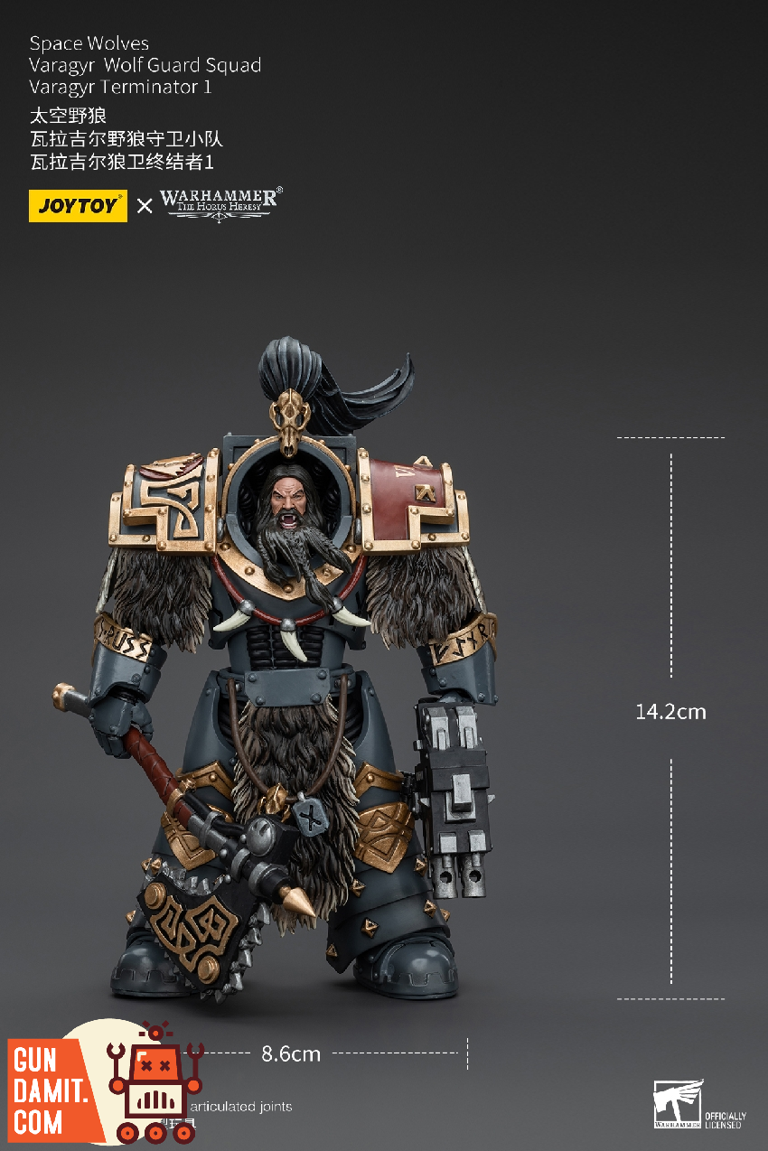 JoyToy 1/18 Space Wolves Varagyr Terminator 1 dimensions showing 14.2cm height JoyToy 1/18 Space Wolves Varagyr Terminator 1 dimensions showing 14.2cm height