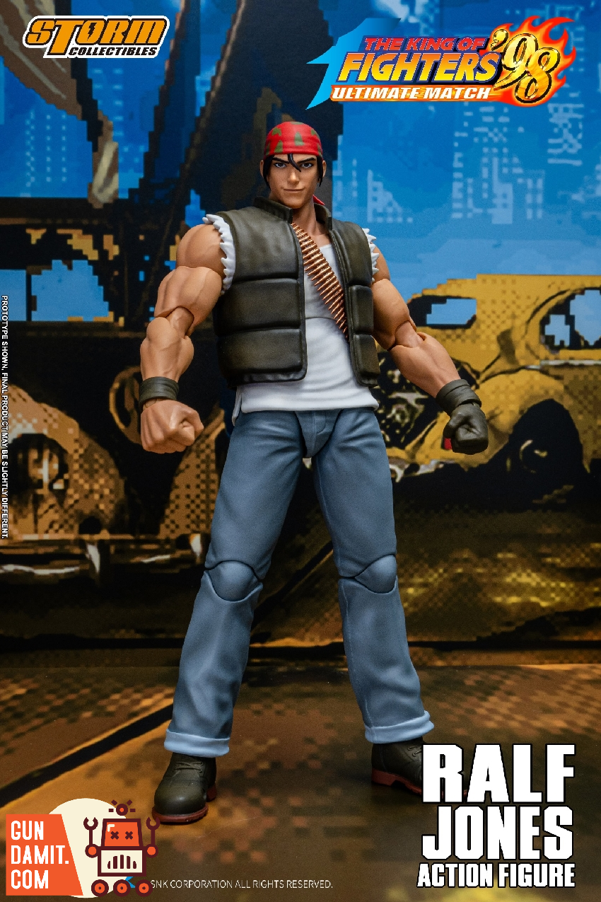 Ralf Jones KOF 98 figure dynamic punch pose with explosion effect Ralf Jones KOF 98 figure dynamic punch pose with explosion effect