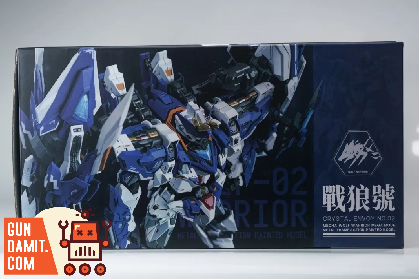 Fight Wolf Mega Form inner box sleeve featuring dark blue mecha illustration Fight Wolf Mega Form inner box sleeve featuring dark blue mecha illustration