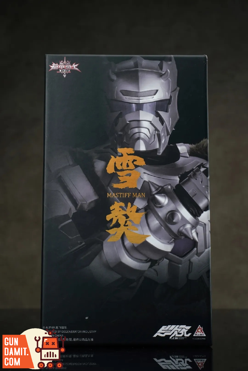 Degenerator Industry 1/12 Armor Hero Snow Armor product box front featuring silver armored warrior character artwork Degenerator Industry 1/12 Armor Hero Snow Armor product box front featuring silver armored warrior character artwork