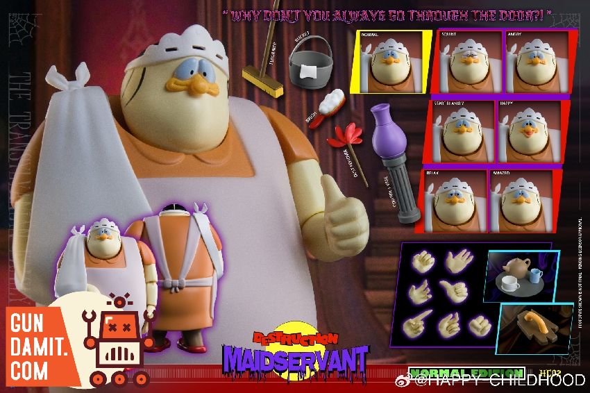 Happy Childhood HC02 Wrecking Maid full accessories and interchangeable parts layout Happy Childhood HC02 Wrecking Maid full accessories and interchangeable parts layout