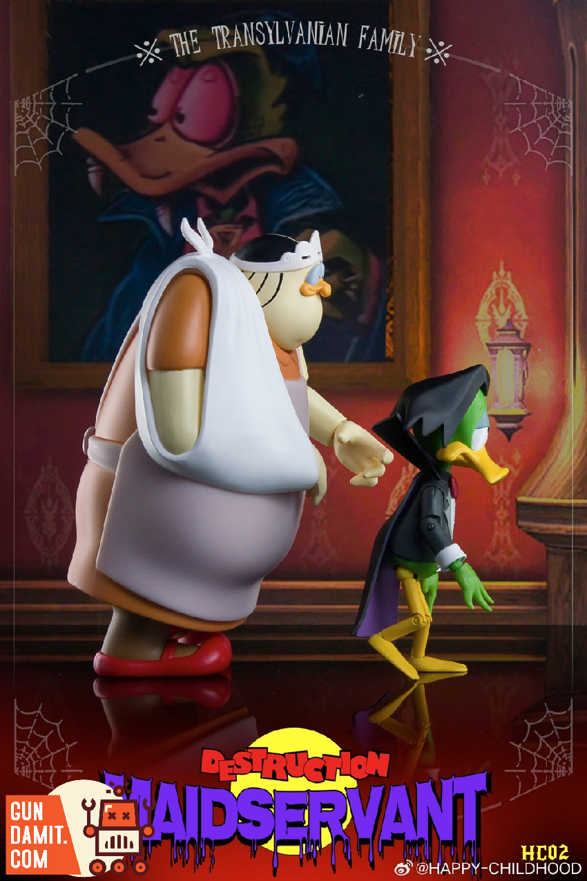 Happy Childhood HC02 Wrecking Maid with Count Duckula at castle entrance Happy Childhood HC02 Wrecking Maid with Count Duckula at castle entrance