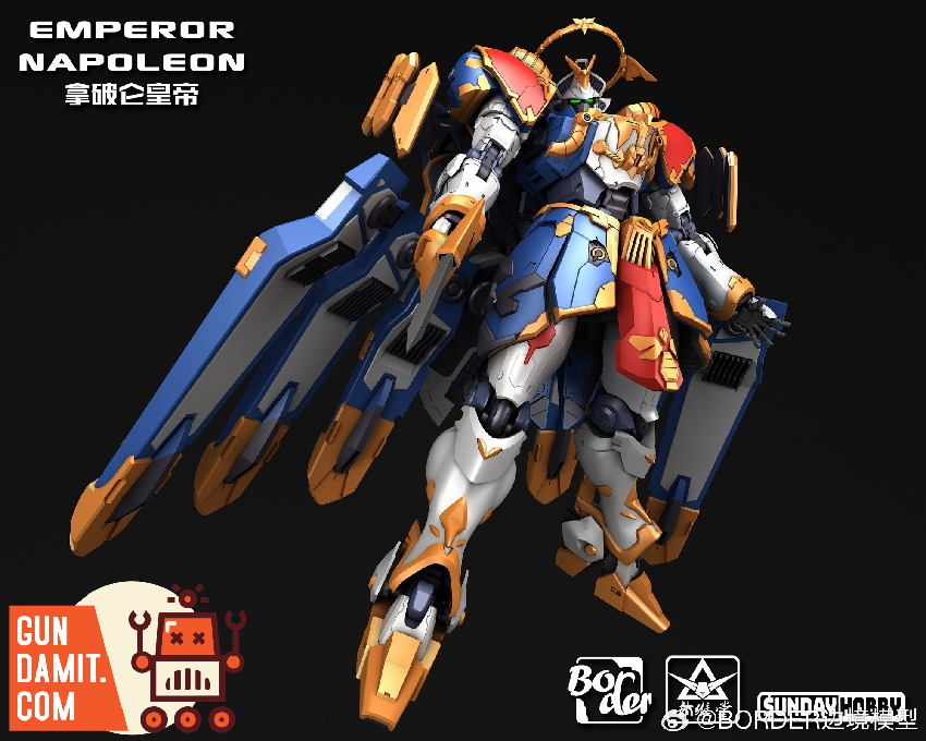Sunday Hobby Emperor Napoleon model kit front view render Sunday Hobby Emperor Napoleon model kit front view render