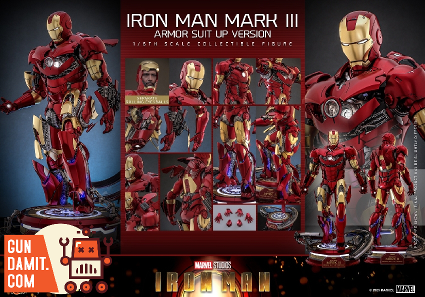 Hot Toys 1/6 MMS825D72 Iron Man Mark 3 Armor Suit Up 7 Hot Toys 1/6 MMS825D72 Iron Man Mark 3 Armor Suit Up view 7