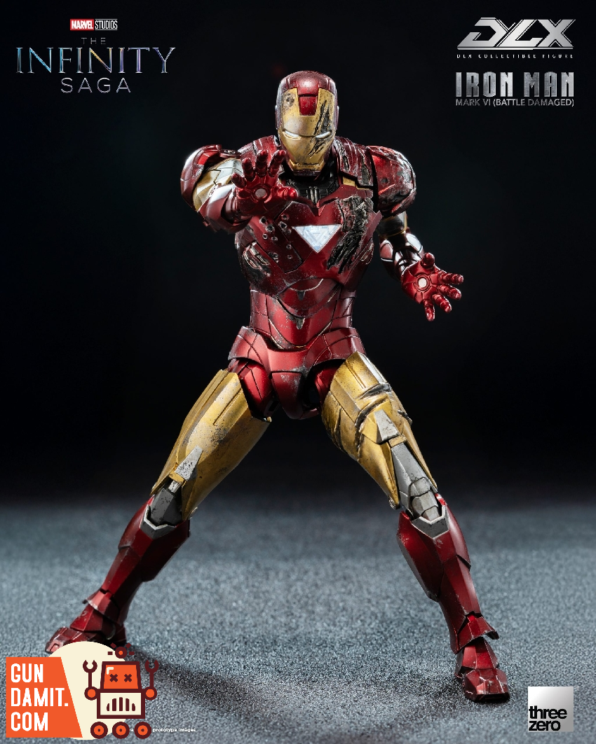 Threezero 3Z0918 DLX Iron Man leg detail Threezero 3Z0918 DLX Iron Man leg detail