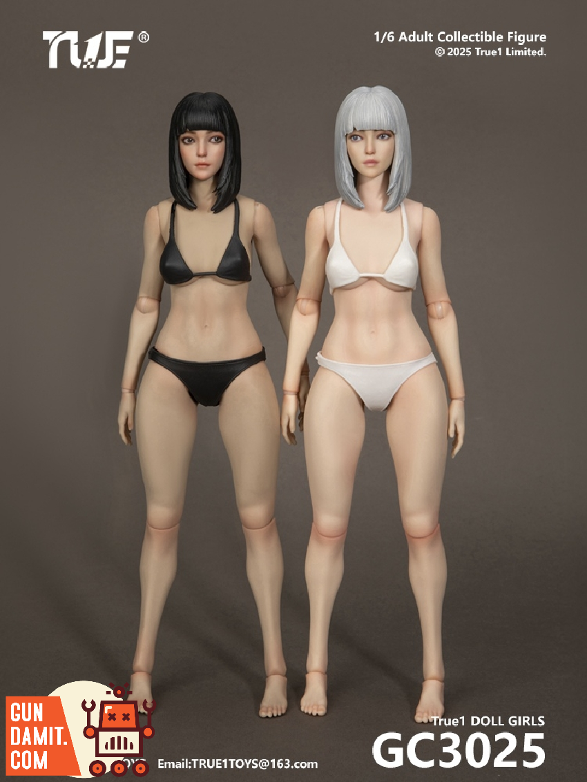 True1Toys 1/6 GC3025 Female Doll Black Hair Wheat Skin view 3 True1Toys 1/6 GC3025 Female Doll Black Hair Wheat Skin view 3
