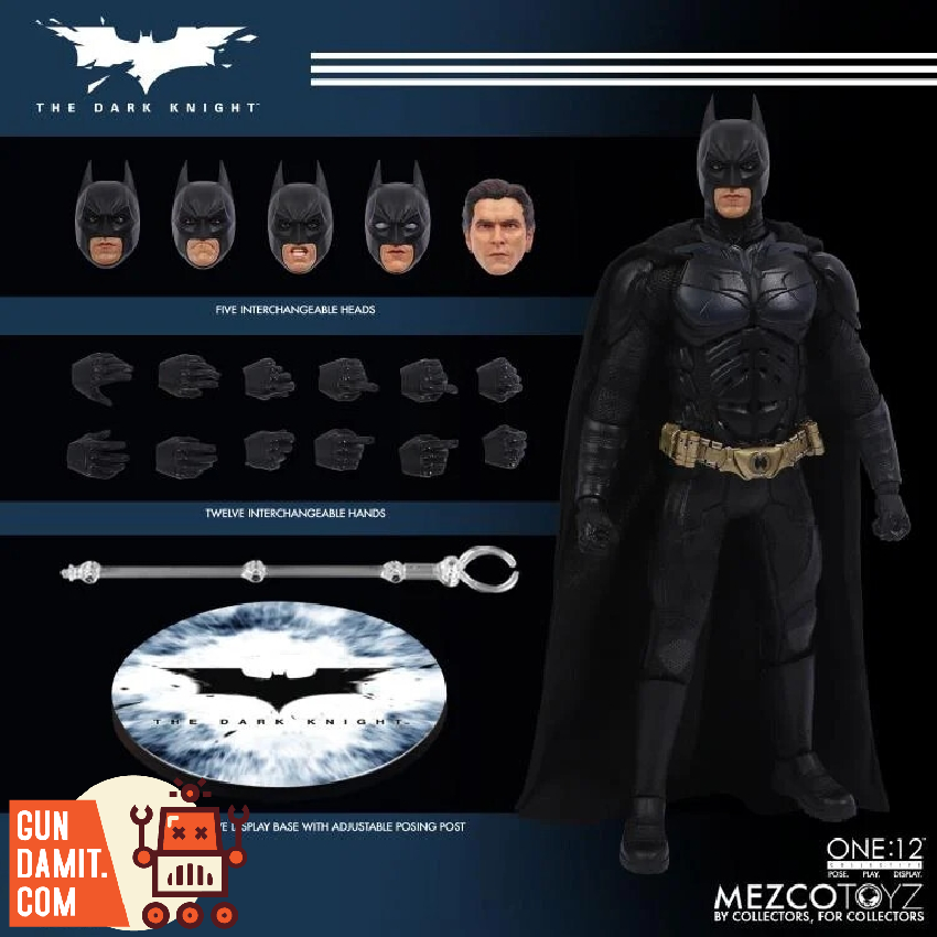 Mezco One:12 Batman The Dark Knight Figure view 2 Mezco One:12 Batman The Dark Knight Figure view 2