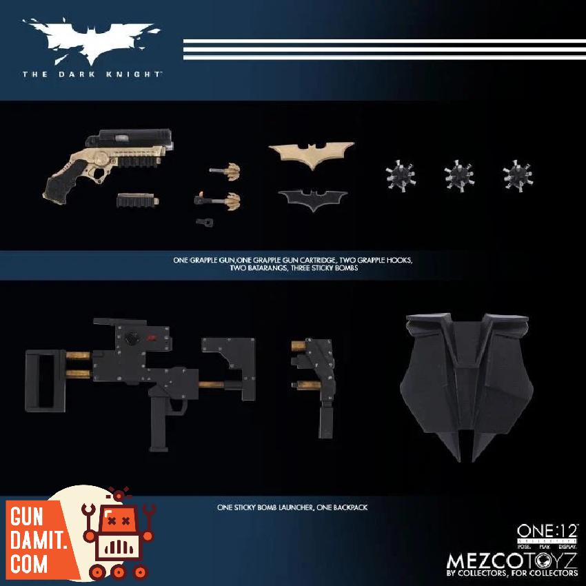 Mezco One:12 Batman The Dark Knight Figure view 1 Mezco One:12 Batman The Dark Knight Figure view 1