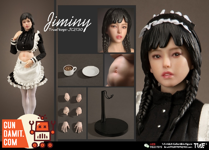 True1Toys 1/6 JC2130 Maid Jiminy Plastic Hair view 2 True1Toys 1/6 JC2130 Maid Jiminy Plastic Hair view 2