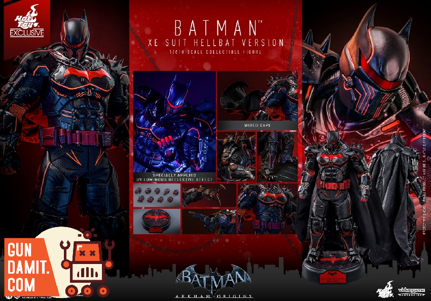 Hot Toys VGM73 Batman Arkham Origins XE Suit Hellbat figure view 9 Hot Toys VGM73 Batman Arkham Origins XE Suit Hellbat figure view 9