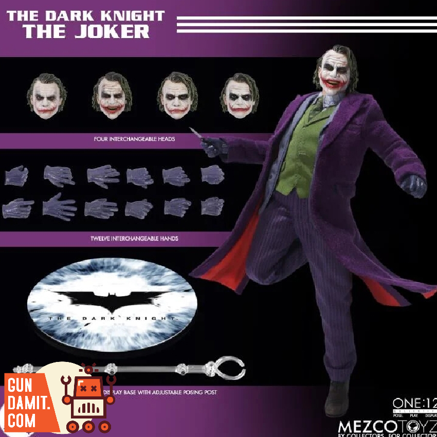 Mezco 1/12 Batman Dark Knight Joker view 3 Mezco 1/12 Batman Dark Knight Joker view 3