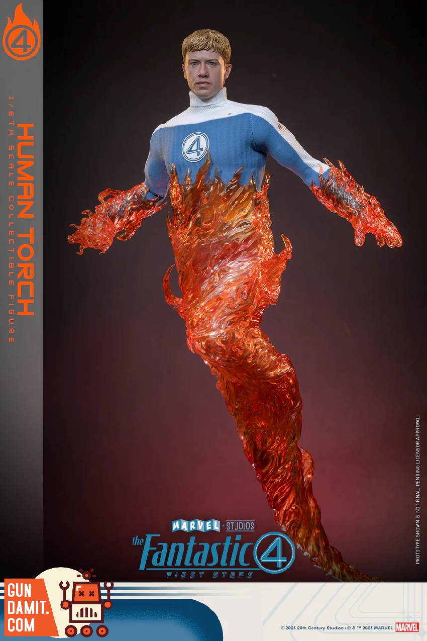 Hot Toys MMS829 Fantastic Four Human Torch figure view 8 Hot Toys MMS829 Fantastic Four Human Torch figure view 8