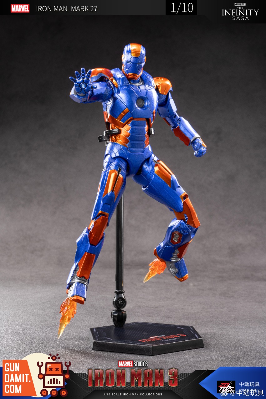 ZT Toys 1/10 Iron Man 3 MK27 Disco Figure view 8 ZT Toys 1/10 Iron Man 3 MK27 Disco Figure view 8