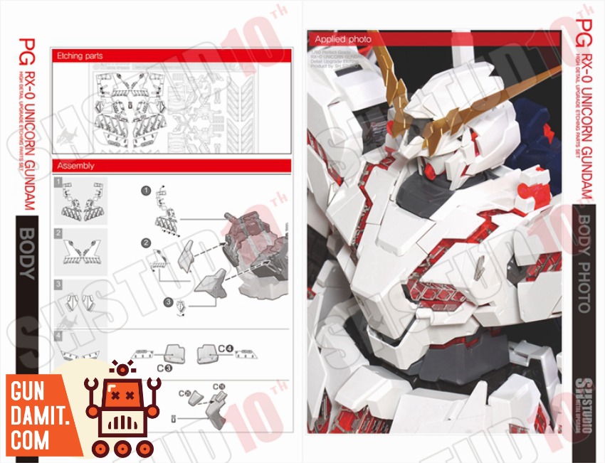 SH Studio PG Unicorn Gundam Etching Sheet view 10 SH Studio PG Unicorn Gundam Etching Sheet view 10