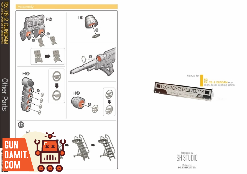 SH Studio RG RX-78-2 Gundam Ver 2.0 Etching Parts view 1 SH Studio RG RX-78-2 Gundam Ver 2.0 Etching Parts view 1