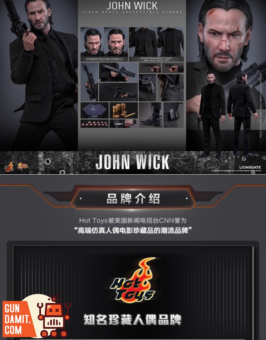 Hot Toys 1/6 MMS832 John Wick Gel Version view 22 Hot Toys 1/6 MMS832 John Wick Gel Version view 22