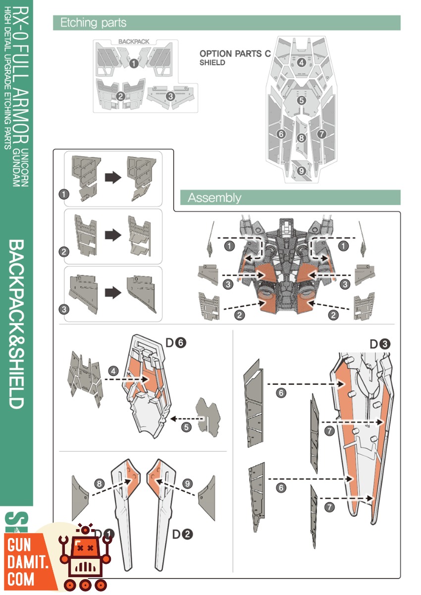 SH Studio MG Full Armor Unicorn Gundam Etching Sheet view 19 SH Studio MG Full Armor Unicorn Gundam Etching Sheet view 19