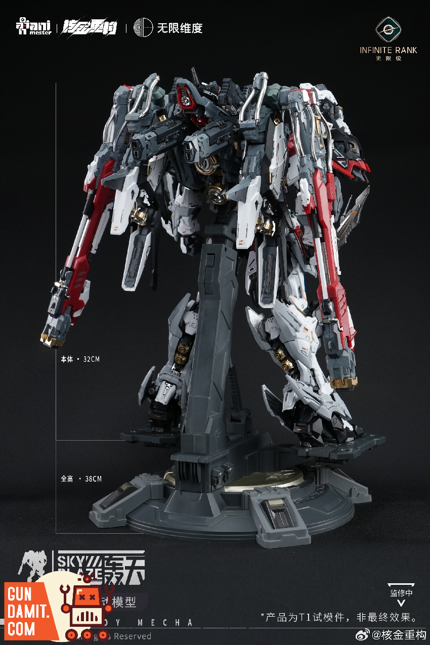 Sky Blaze 1/72 mecha model rear angle with large weapon systems Sky Blaze 1/72 mecha model rear angle with large weapon systems