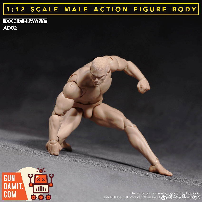 Muff Toys 1/12 ADAM-AD02 Comic Brawny Male Action Figure Type A view 9 Muff Toys 1/12 ADAM-AD02 Comic Brawny Male Action Figure Type A view 9