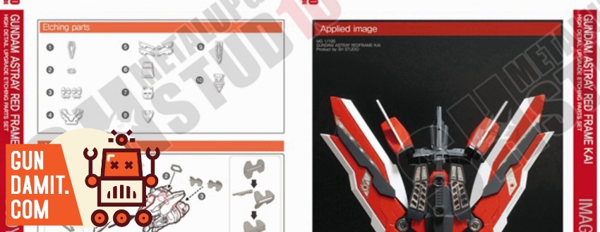 SH Studio MG Gundam Astray Red Frame Etching Parts view 4 SH Studio MG Gundam Astray Red Frame Etching Parts view 4