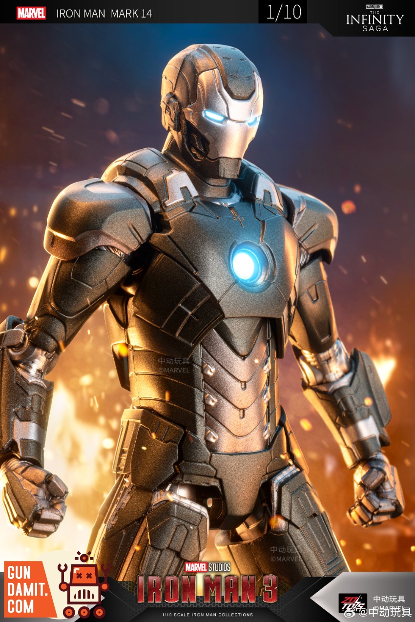 ZT Toys 1/10 Iron Man 3 MK14 Action Figure view 1 ZT Toys 1/10 Iron Man 3 MK14 Action Figure view 1