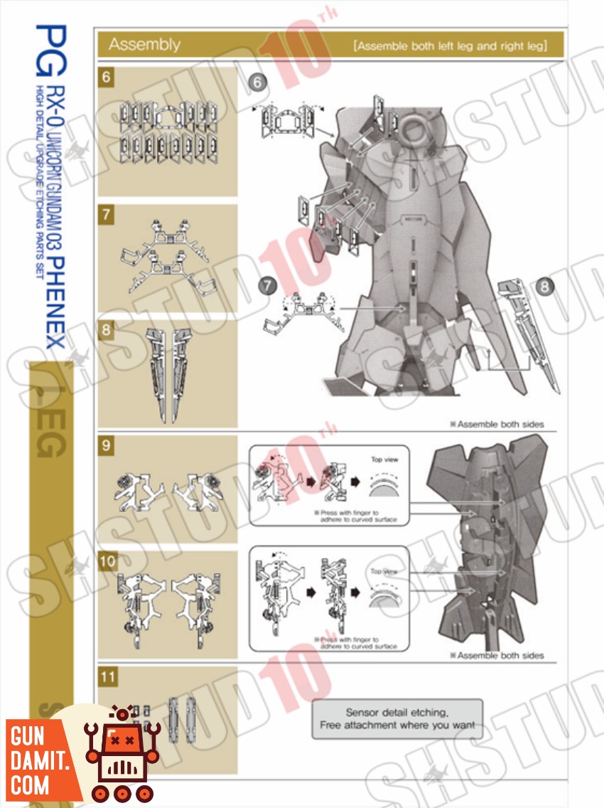 SH Studio PG RX-0 Phoenix Unicorn Gundam 03 Etching Sheet view 16 SH Studio PG RX-0 Phoenix Unicorn Gundam 03 Etching Sheet view 16
