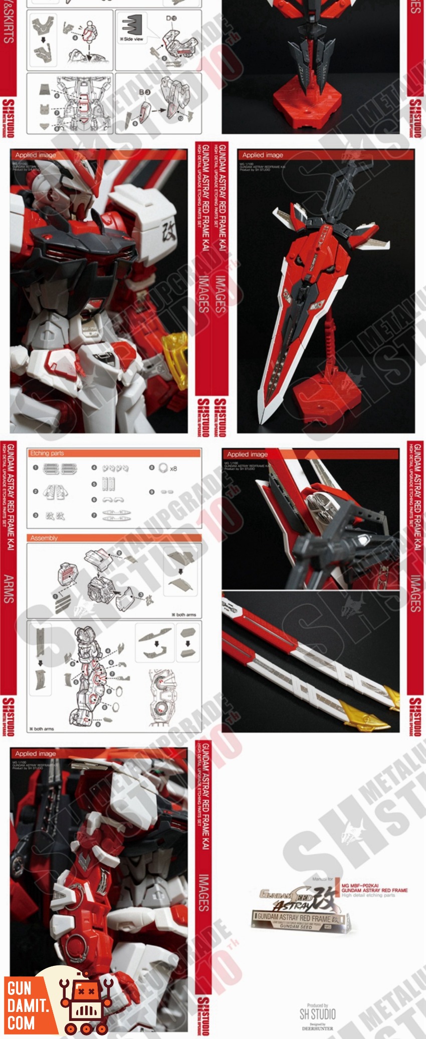 SH Studio MG Gundam Astray Red Frame Etching Parts view 5 SH Studio MG Gundam Astray Red Frame Etching Parts view 5