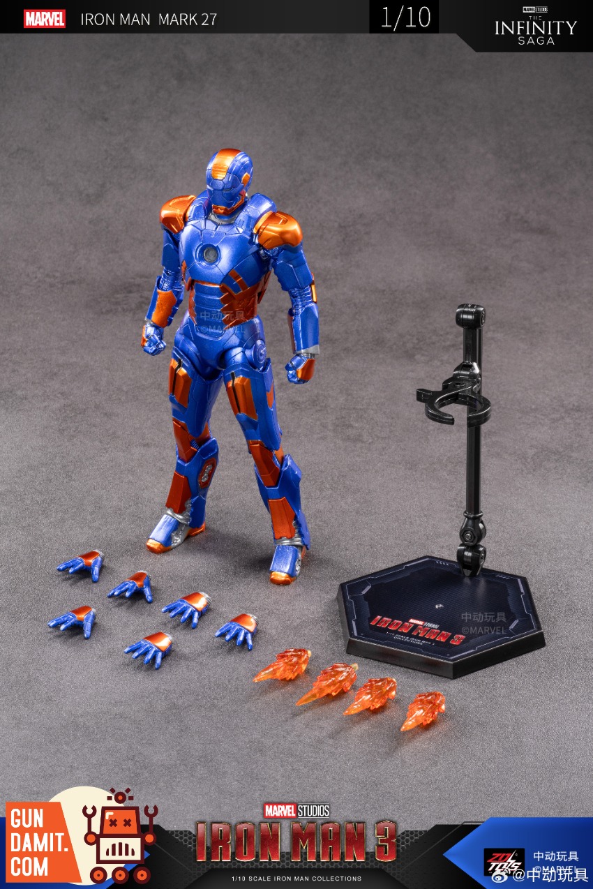 ZT Toys 1/10 Iron Man 3 MK27 Disco Figure view 1 ZT Toys 1/10 Iron Man 3 MK27 Disco Figure view 1