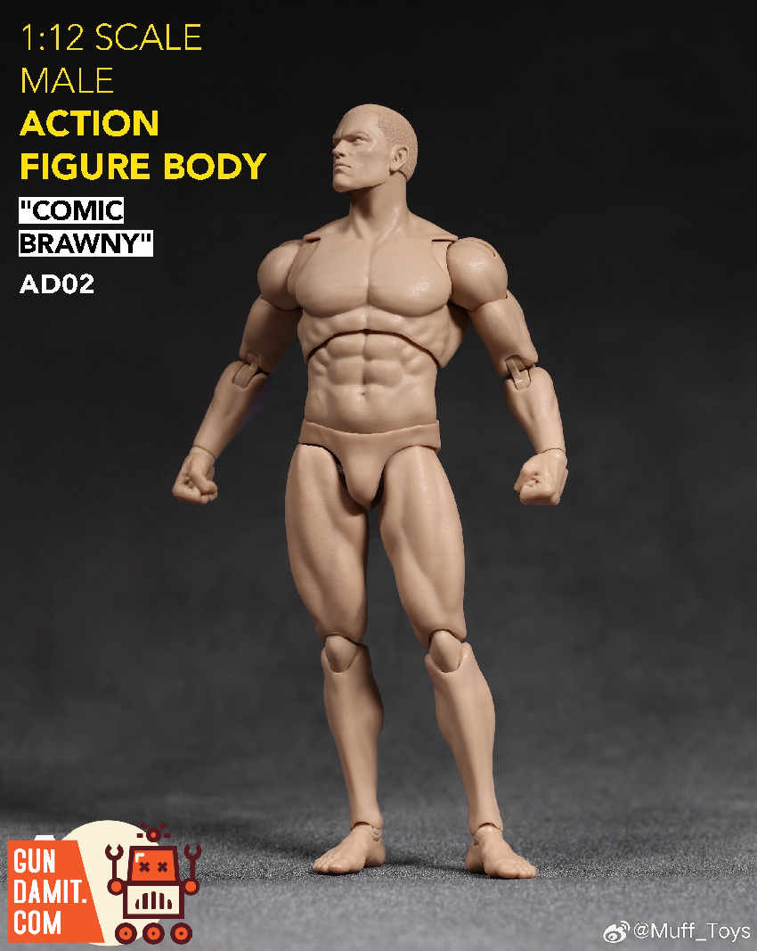 Muff Toys 1/12 ADAM-AD02 Comic Brawny Male Action Figure Type A view 2 Muff Toys 1/12 ADAM-AD02 Comic Brawny Male Action Figure Type A view 2