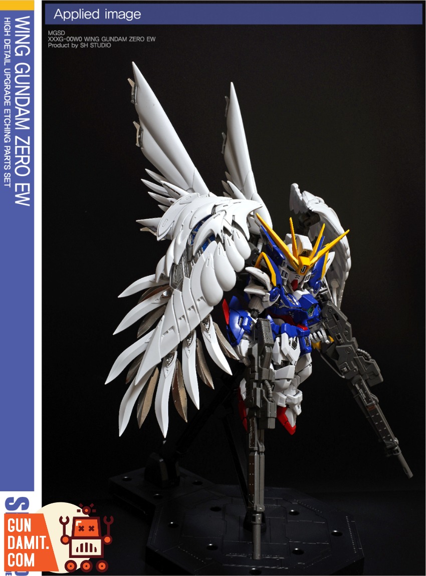 SH Studio MGSD Wing Gundam Zero EW Feather Etching view 12 SH Studio MGSD Wing Gundam Zero EW Feather Etching view 12