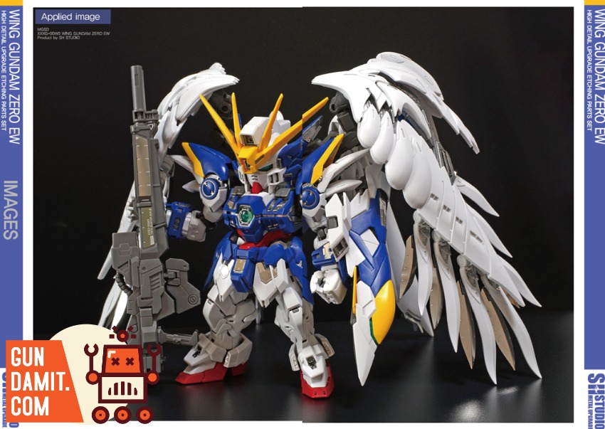 SH Studio MGSD Wing Gundam Zero EW Feather Etching view 9 SH Studio MGSD Wing Gundam Zero EW Feather Etching view 9