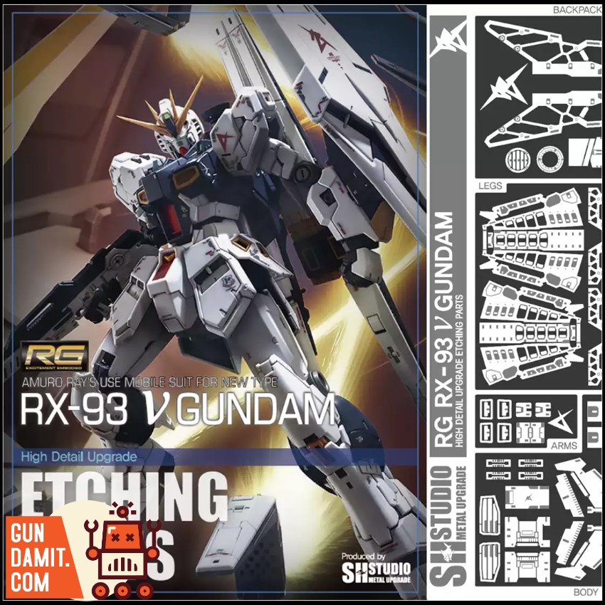 SH Studio RG RX-93 Nu Gundam Etching Sheet view 1 SH Studio RG RX-93 Nu Gundam Etching Sheet view 1