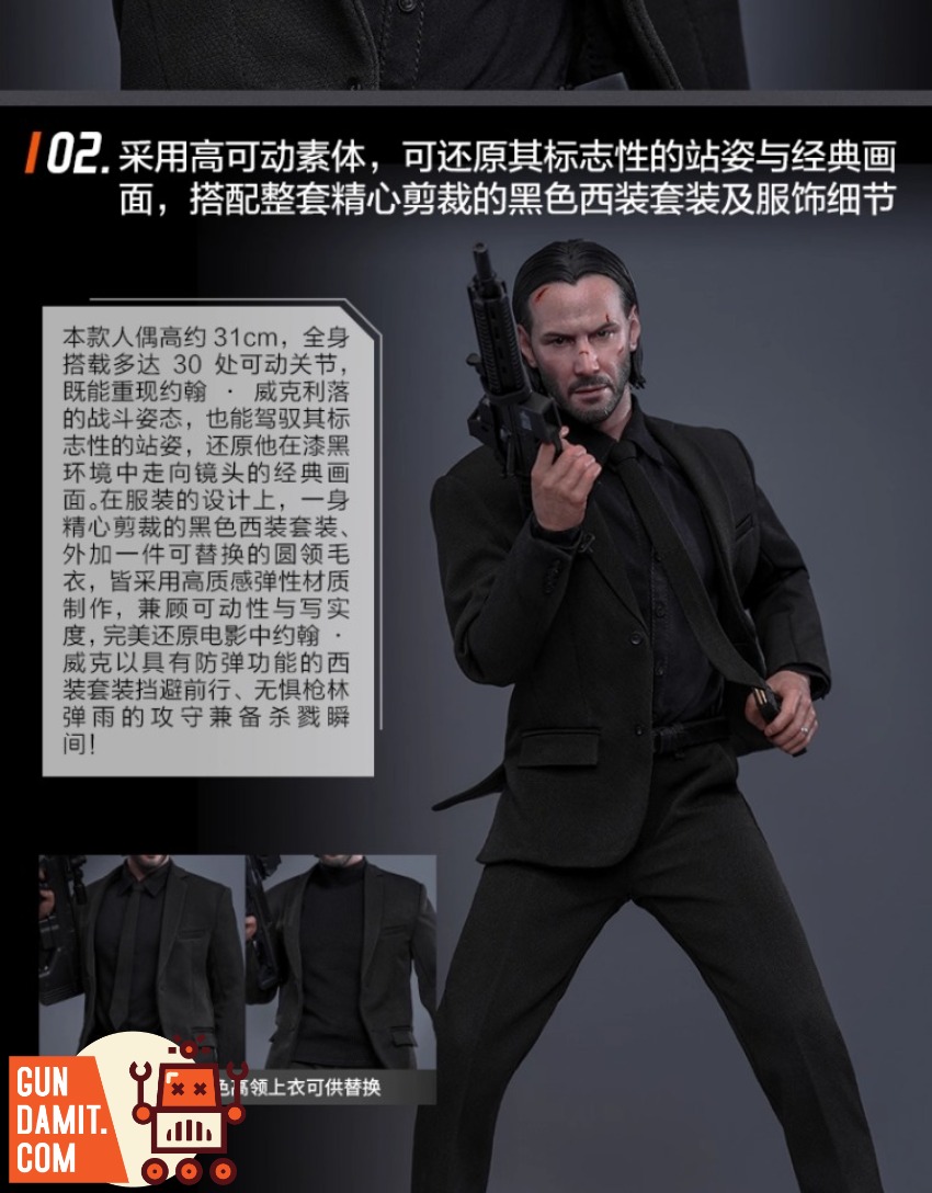 Hot Toys 1/6 MMS832 John Wick Gel Version view 4 Hot Toys 1/6 MMS832 John Wick Gel Version view 4