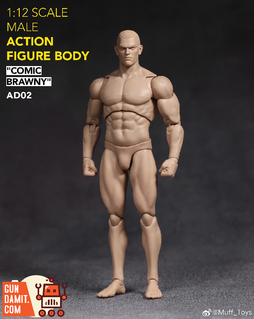 Muff Toys 1/12 ADAM-AD02 Comic Brawny Male Action Figure Type A view 1 Muff Toys 1/12 ADAM-AD02 Comic Brawny Male Action Figure Type A view 1