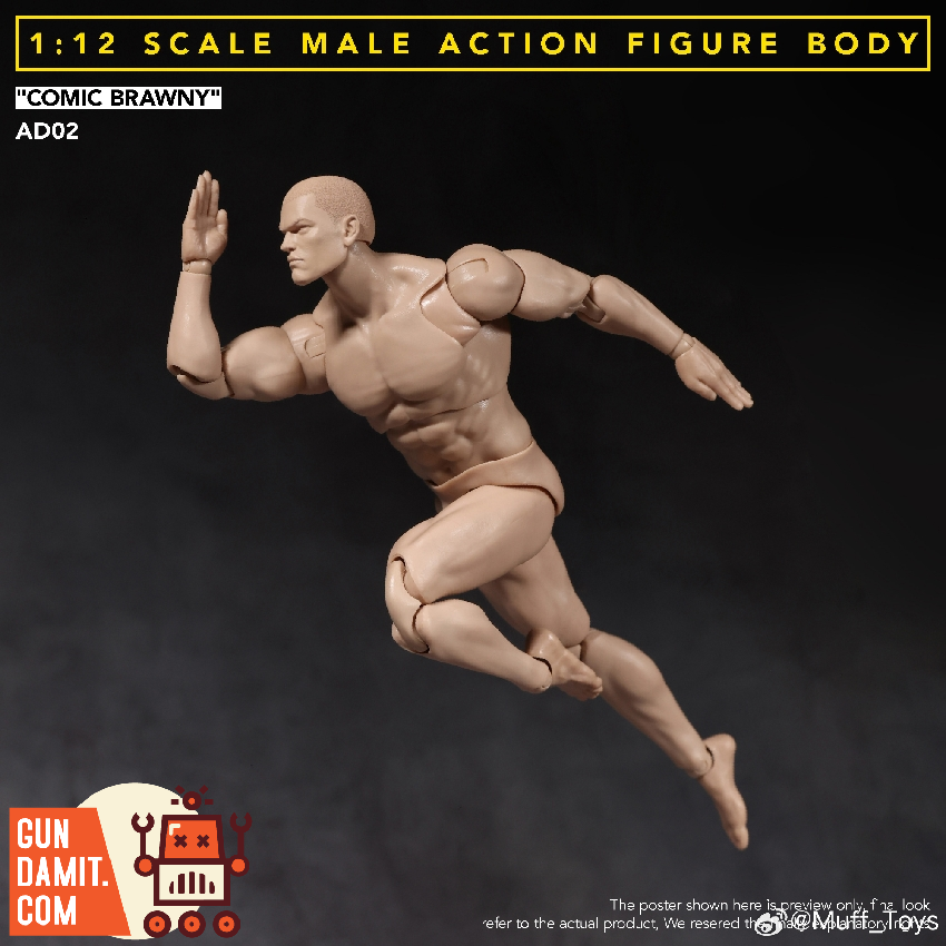Muff Toys 1/12 ADAM-AD02 Comic Brawny Male Action Figure Type A view 8 Muff Toys 1/12 ADAM-AD02 Comic Brawny Male Action Figure Type A view 8