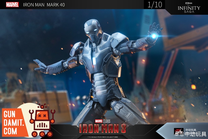 ZT Toys 1/10 Iron Man 3 MK40 Shotgun Figure view 5 ZT Toys 1/10 Iron Man 3 MK40 Shotgun Figure view 5