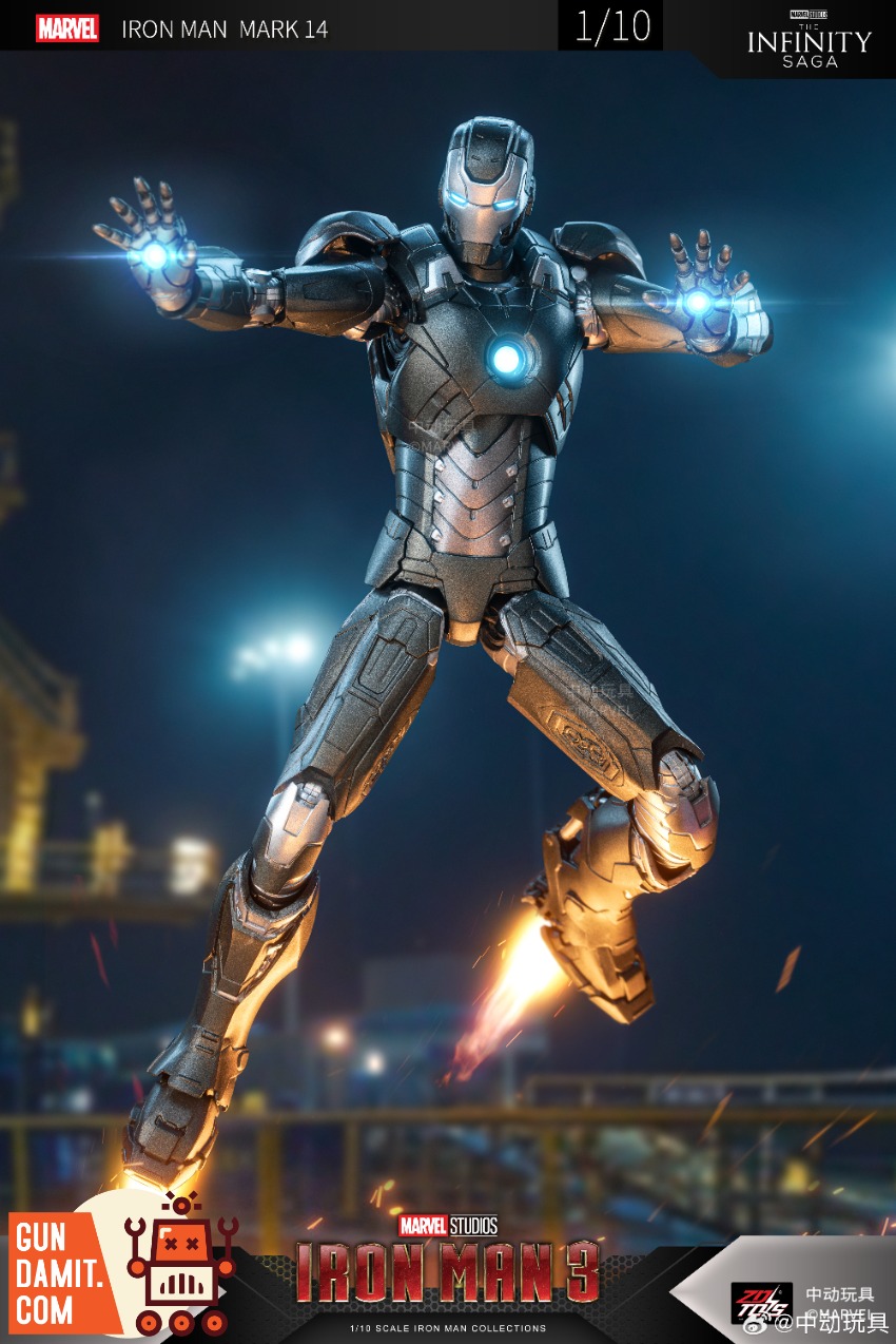 ZT Toys 1/10 Iron Man 3 MK14 Action Figure view 6 ZT Toys 1/10 Iron Man 3 MK14 Action Figure view 6