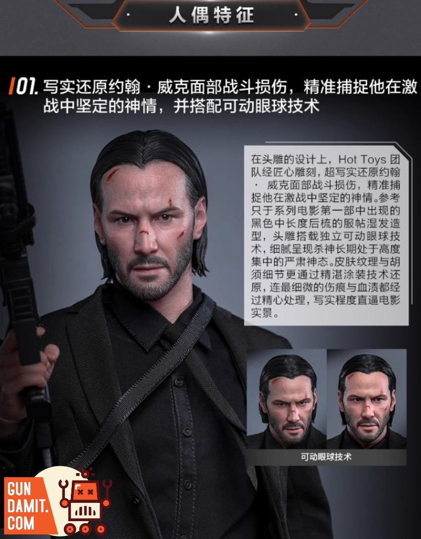 Hot Toys 1/6 MMS832 John Wick Gel Version view 3 Hot Toys 1/6 MMS832 John Wick Gel Version view 3