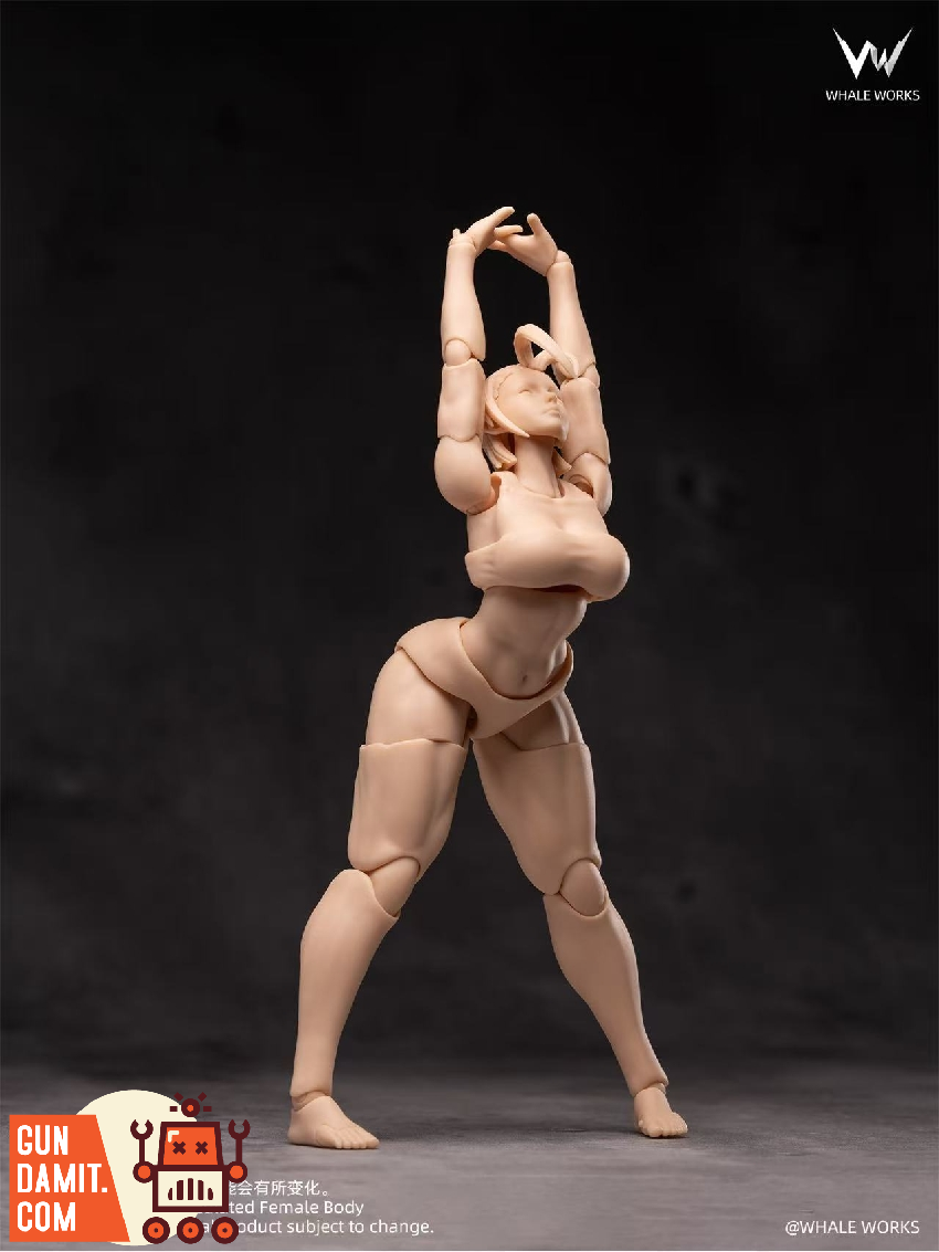 Whale Works WW02-B Articulated Female Figure Rin Yellow Skin view 3 Whale Works WW02-B Articulated Female Figure Rin Yellow Skin view 3