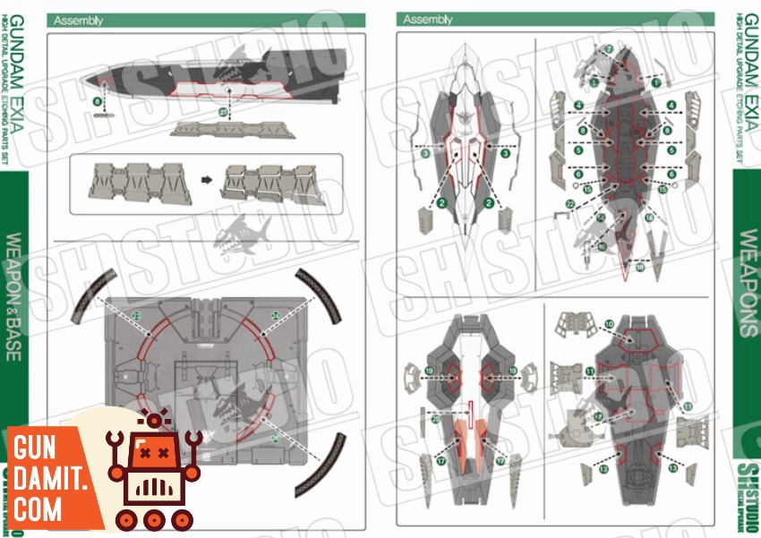 SH Studio PG GN-001 Exia Gundam Metal Etching Sheet view 4 SH Studio PG GN-001 Exia Gundam Metal Etching Sheet view 4