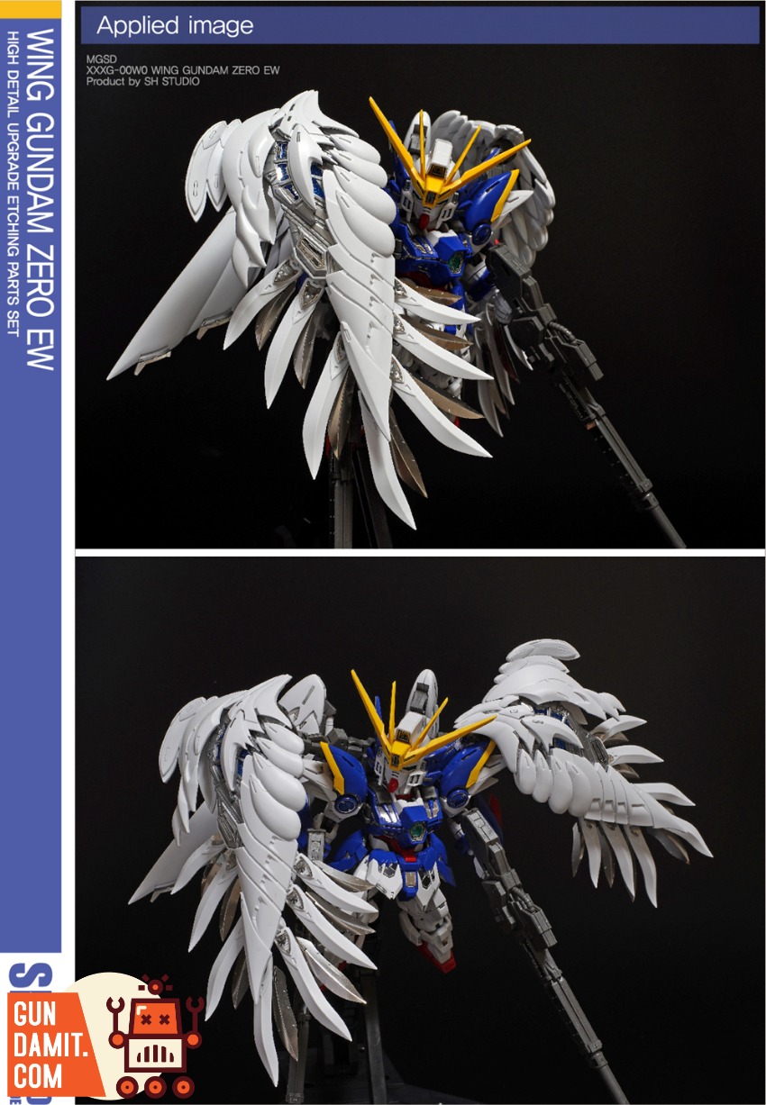 SH Studio MGSD Wing Gundam Zero EW Feather Etching view 15 SH Studio MGSD Wing Gundam Zero EW Feather Etching view 15