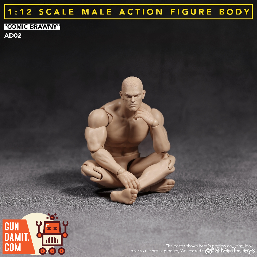 Muff Toys 1/12 ADAM-AD02 Comic Brawny Male Action Figure Type A view 6 Muff Toys 1/12 ADAM-AD02 Comic Brawny Male Action Figure Type A view 6