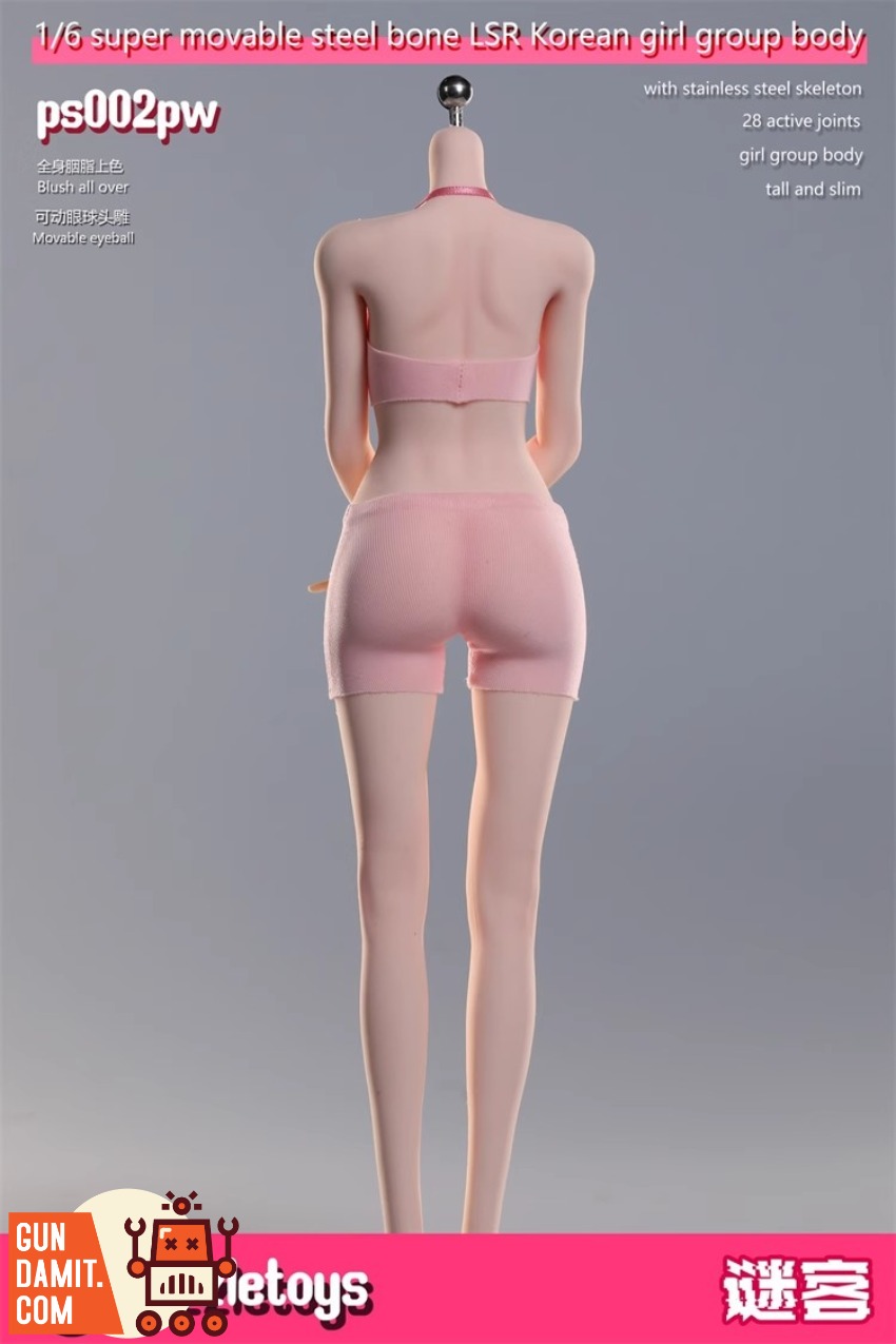Puzzle Toys 1/6 PS001PW Seamless Female Body Pink White view 1 Puzzle Toys 1/6 PS001PW Seamless Female Body Pink White view 1