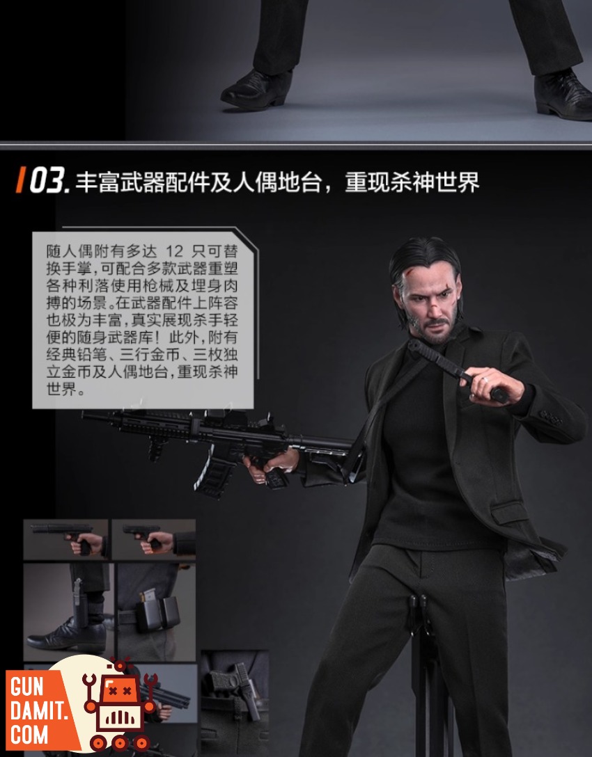 Hot Toys 1/6 MMS832 John Wick Gel Version view 5 Hot Toys 1/6 MMS832 John Wick Gel Version view 5