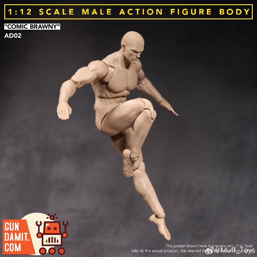Muff Toys 1/12 ADAM-AD02 Comic Brawny Male Action Figure Type A view 5 Muff Toys 1/12 ADAM-AD02 Comic Brawny Male Action Figure Type A view 5