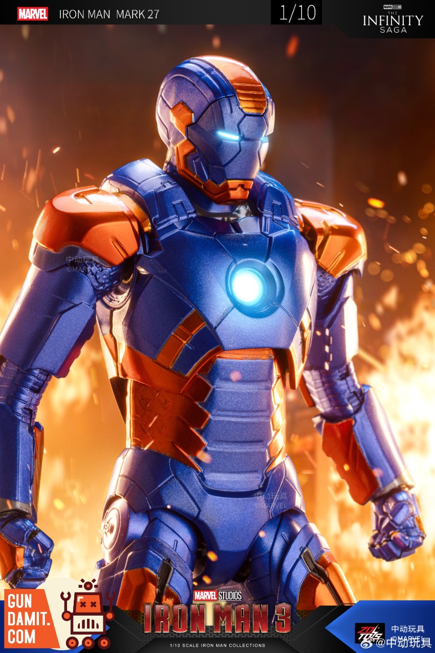 ZT Toys 1/10 Iron Man 3 MK27 Disco Figure view 3 ZT Toys 1/10 Iron Man 3 MK27 Disco Figure view 3