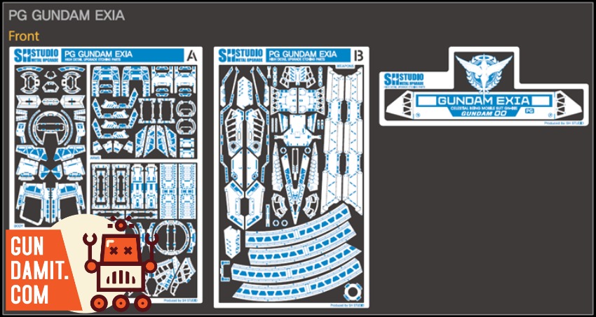 SH Studio PG GN-001 Exia Gundam Metal Etching Sheet view 2 SH Studio PG GN-001 Exia Gundam Metal Etching Sheet view 2