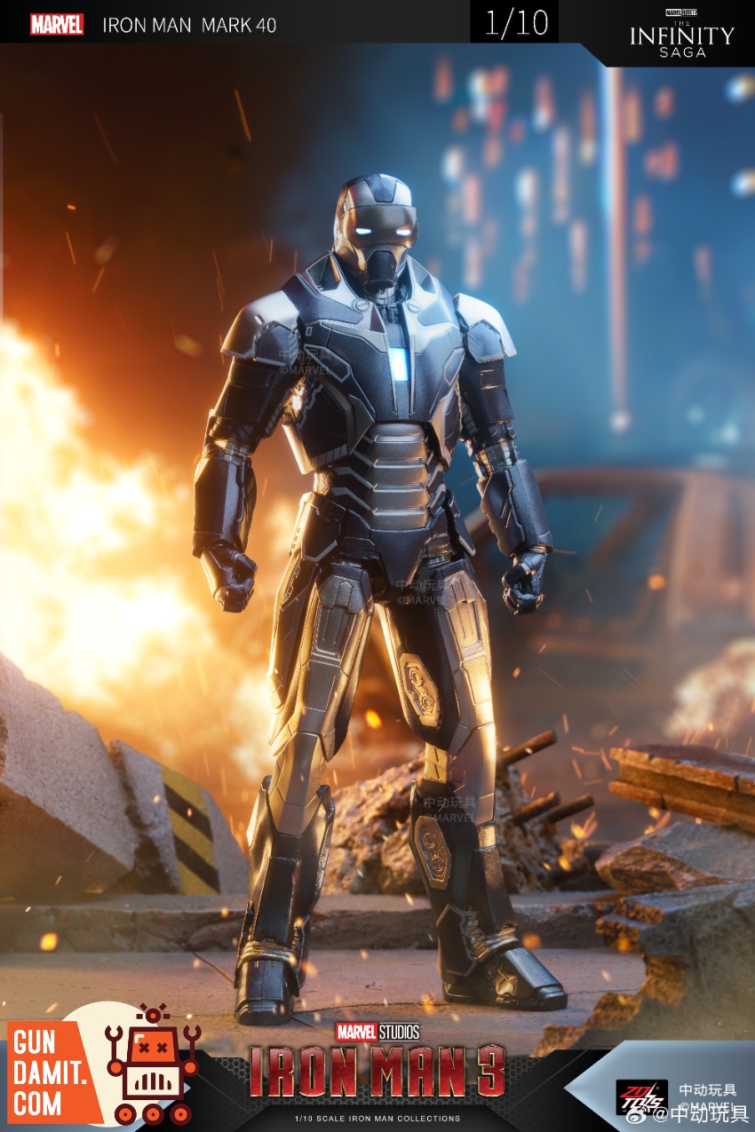 ZT Toys 1/10 Iron Man 3 MK40 Shotgun Figure view 8 ZT Toys 1/10 Iron Man 3 MK40 Shotgun Figure view 8