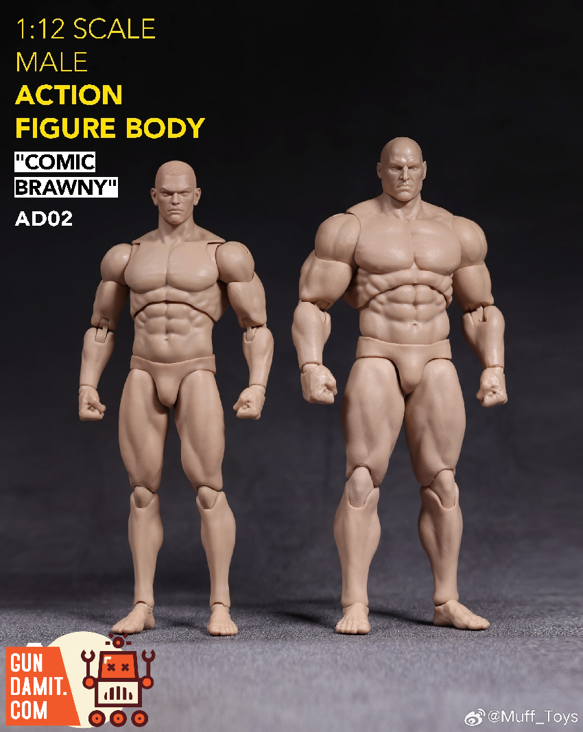 Muff Toys 1/12 ADAM-AD02 Comic Brawny Male Action Figure Type A view 7 Muff Toys 1/12 ADAM-AD02 Comic Brawny Male Action Figure Type A view 7
